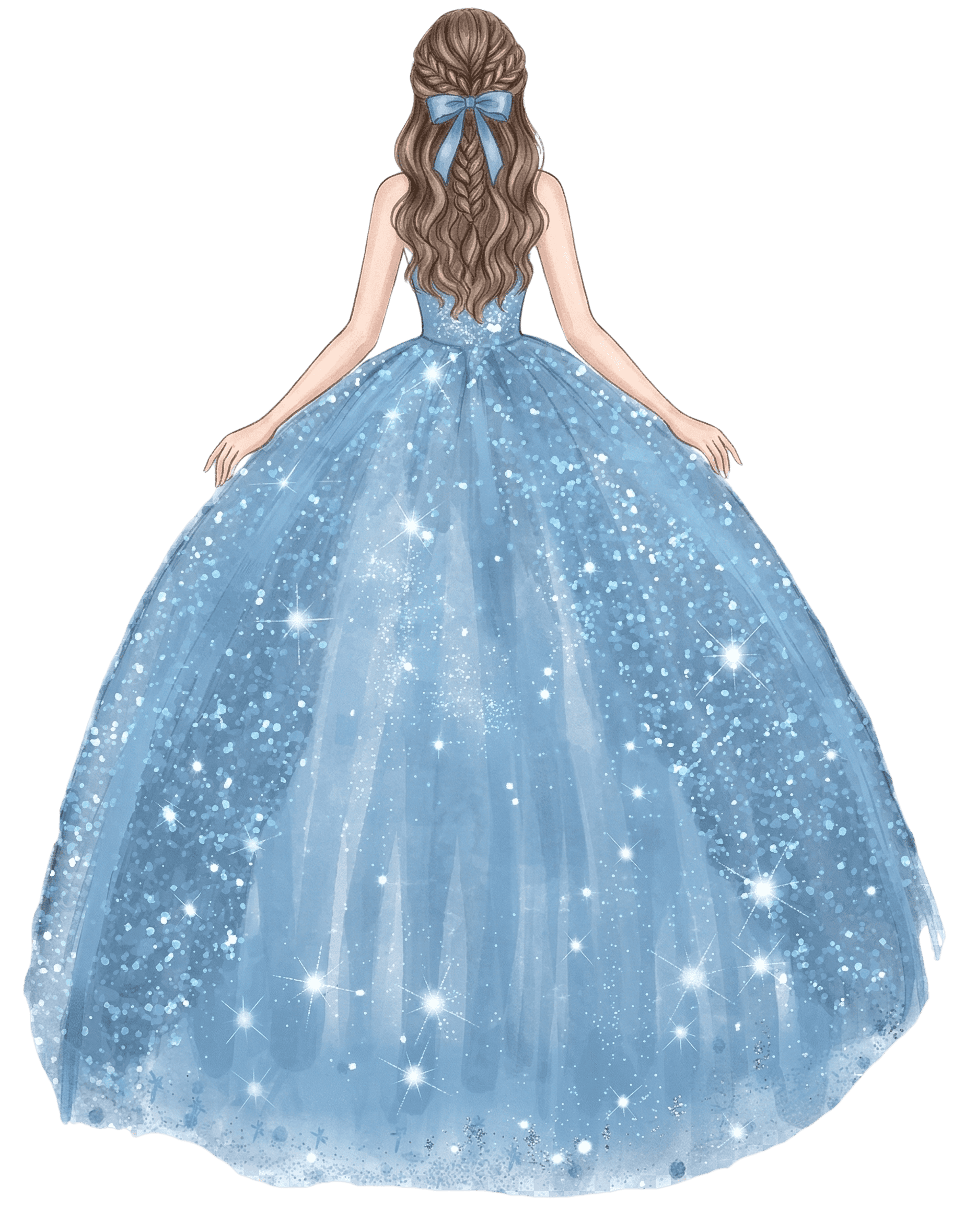 Ilustración de la quinceañera